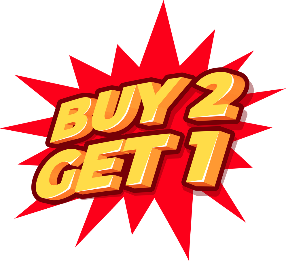 Buy 2 Get 1 Typography